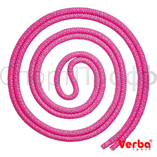 Скакалка Verba Sport 3м. розовая с люрексом