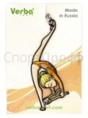 Брелок VERBA SPORT гимнастка с булавами (оранжевый) 8*3,3 см.