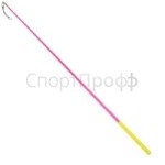 Палочка SASAKI MJ-82 50 см. KEPxY (розовый/желтая ручка) для художественной гимнастики