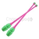 Булавы CHACOTT 36.5 см. 443 (зеленый/розовый) для художественной гимнастики