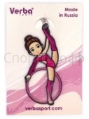 Брелок VERBA SPORT гимнастка с обручем Н (розовый) 8*3,7 см.